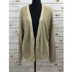 Zen Cashmere Women Size L Cardigan Beige/Navy